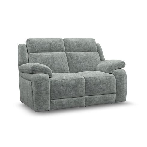 Emerson 2 Seater Sofa in Plush Silver Fabric