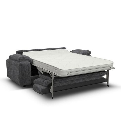 Emerson 3 Seater Sofa Bed in Luxe Charcoal Fabric