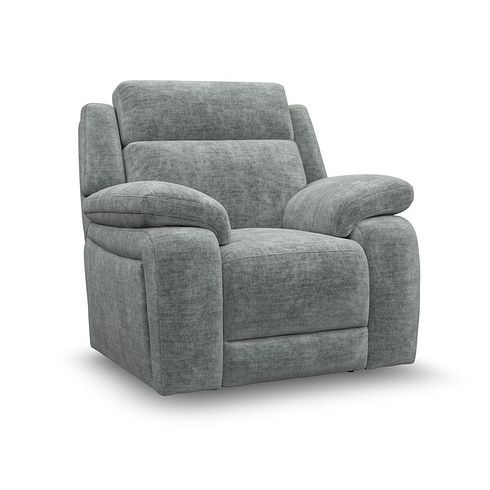 Emerson Armchair in Plush Silver Fabric