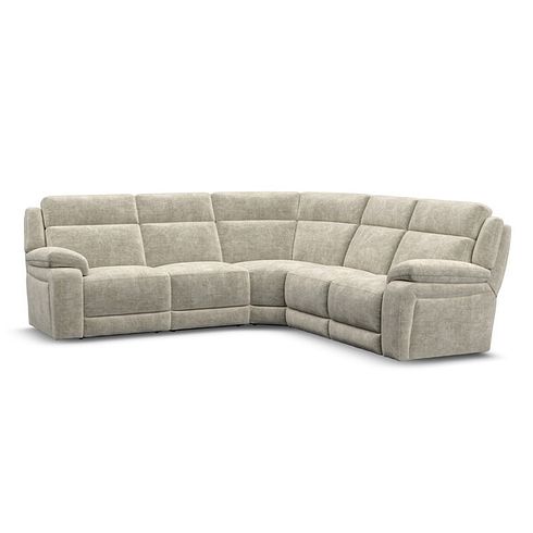 Emerson Large Corner Sofa in Plush Beige Fabric