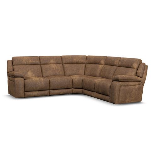 Emerson Large Corner Sofa in Plush Silver Fabric