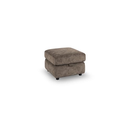 Emerson Storage Footstool in Dapple Chocolate Fabric