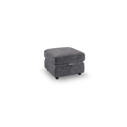 Emerson Storage Footstool in Luxe Charcoal Fabric