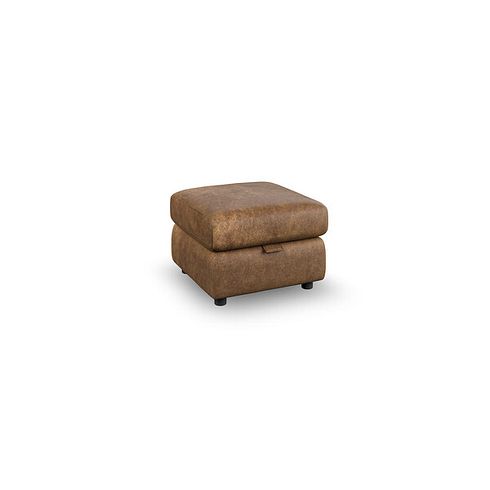 Emerson Storage Footstool in Ranch Brown Fabric