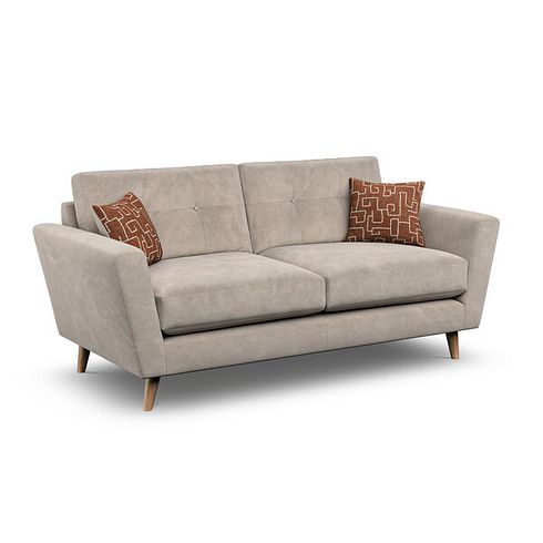 Emery 3 Seater Sofa in  Freya Oatmeal Fabric