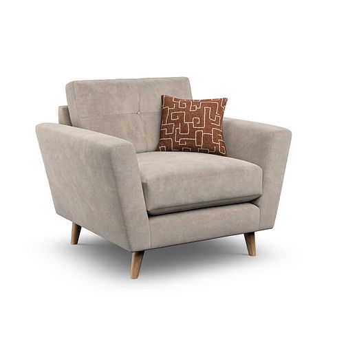 Emery Armchair in  Freya Oatmeal Fabric