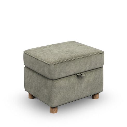 Emery Storage Footstool in Freya Soft Fern Fabric