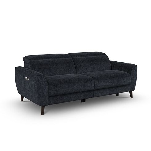 Emilia 3 Seater Electric Recliner Sofa with Power Ratchet Headrests in Montreal Denim Fabric
