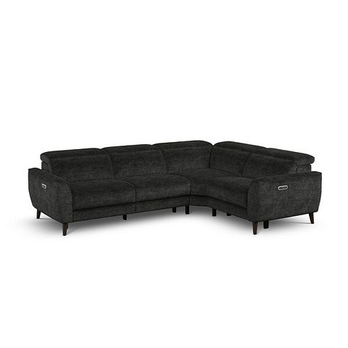 Emilia Left Hand Corner Electric Recliner Sofa with Power Ratchet Headrests in Montreal Slate Fabric