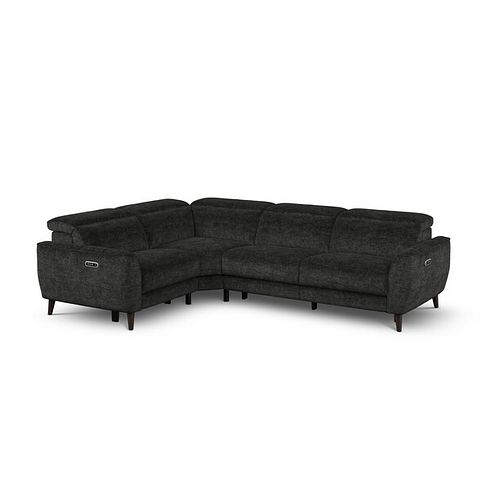 Emilia Right Hand Corner Electric Recliner Sofa with Power Ratchet Headrests in Montreal Slate Fabric