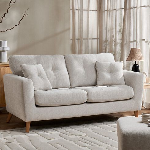 Eton 4 Seater Sofa in Cherub Cream Fabric