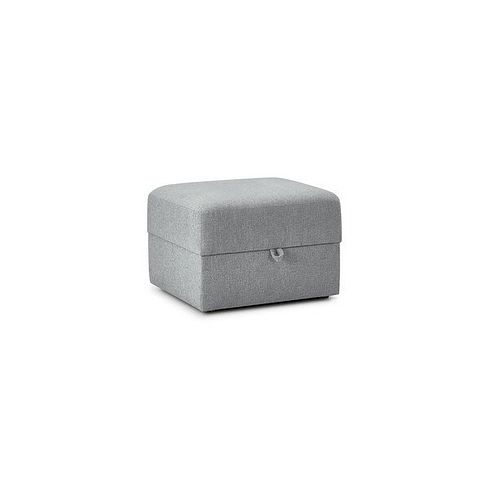 Eton Storage Footstool in Cherub Silver Fabric
