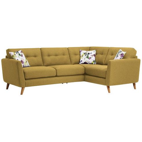 Evie Left Hand Corner Sofa in Lime Fabric