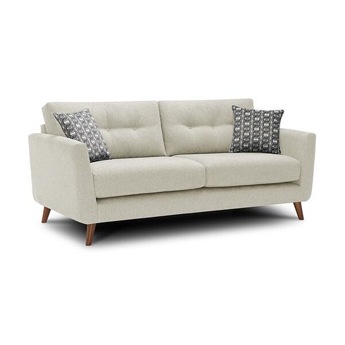 Evie 3 Seater Sofa in Rosa Collection Sand Fabric