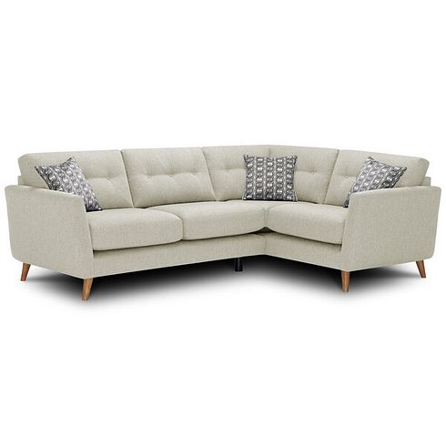 Evie Left Hand Corner Sofa in Rosa Collection Sand Fabric
