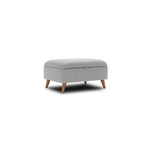 Evie Storage Footstool in Rosa Collection Silver Fabric