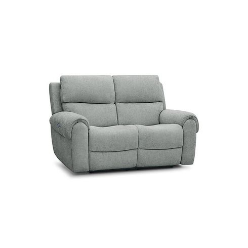 Ezra 2 Seater Electric Recliner in Hopsack Platinum Fabric