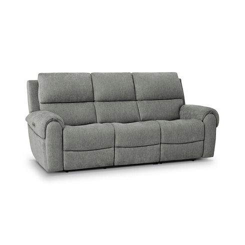Ezra 3 Seater Electric Recliner in Darwin Mushroom Fabric