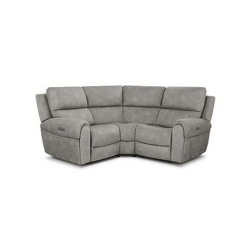 Ezra Group 1 Electric Recliner with Power Headrest & Lumbar Support in Dexter Stone Fabric