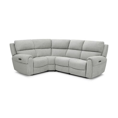 Ezra Group 2 Electric Recliner - Right Hand in Darwin Silver Fabric