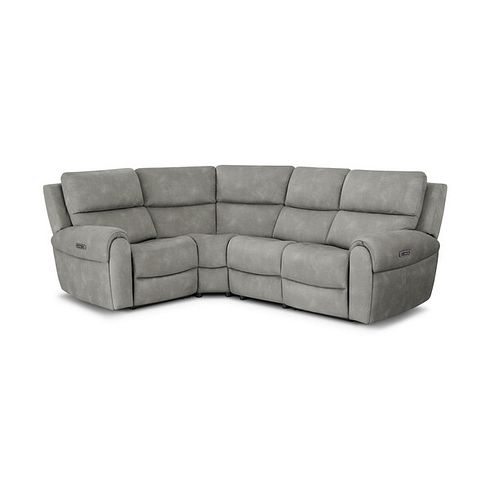 Ezra Group 2 Electric Recliner with Power Headrest & Lumbar Support - Right Hand in Dexter Stone Fabric