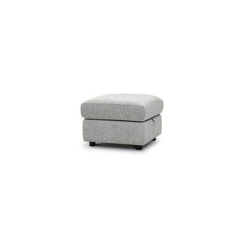 Ezra Storage Footstool in Darwin Silver Fabric