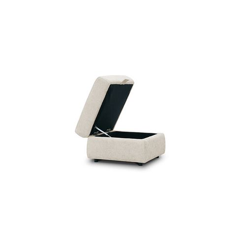 Ezra Storage Footstool in Hopsack Natural Fabric