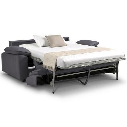 Goodwood 3 Seater Sofa Bed in Black Leather