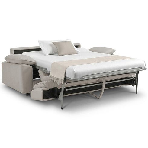 Goodwood 3 Seater Sofa Bed in Off-White Leather