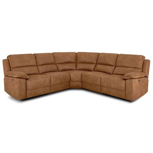 Goodwood Electric Reclining Modular Group 3 in Ranch Brown Fabric