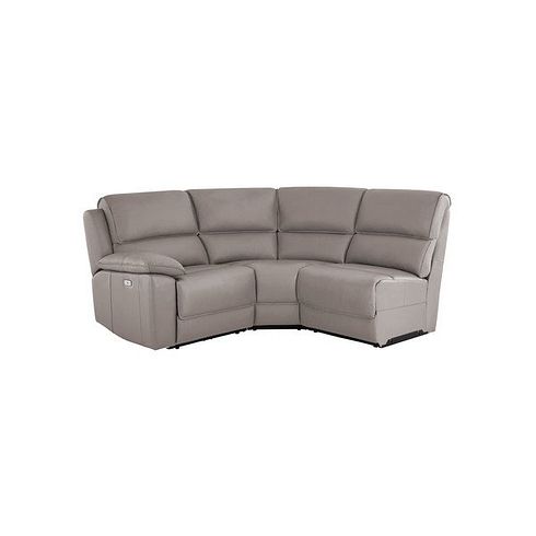 Goodwood Electric Reclining Modular Group 6 in Light Grey Leather