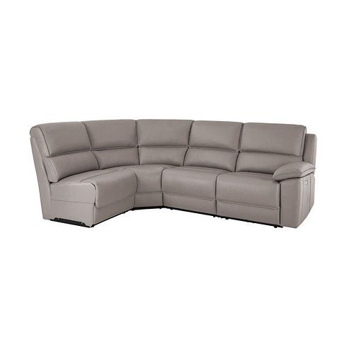 Goodwood Electric Reclining Modular Group 5 in Light Grey Leather