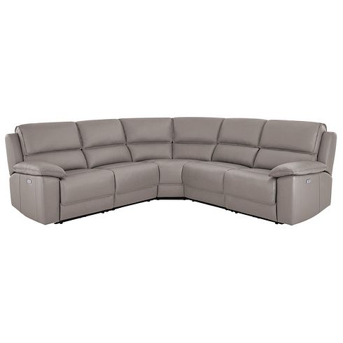 Goodwood Electric Reclining Modular Group 3 in Light Grey Leather
