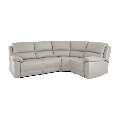 Goodwood Electric Reclining Modular Group 2 in Off White Leather