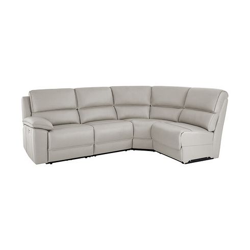 Goodwood Electric Reclining Modular Group 4 in Off White Leather