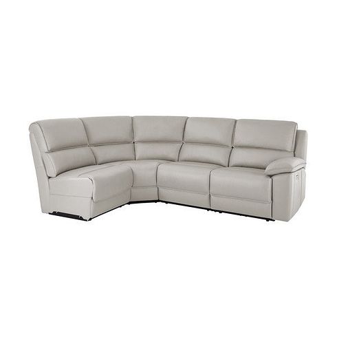 Goodwood Electric Reclining Modular Group 5 in Off White Leather