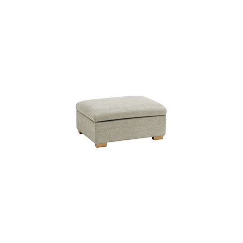 Goodwood Storage Footstool in Plush Beige Fabric