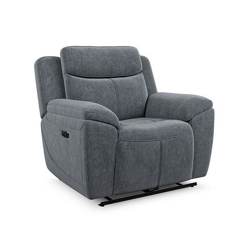 Hadley Electric Recliner Armchair With Power Headrest in Amigo Coal Fabric
