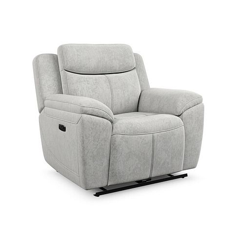 Hadley Electric Recliner Armchair with Power Headrest  in Amigo Dove Fabric