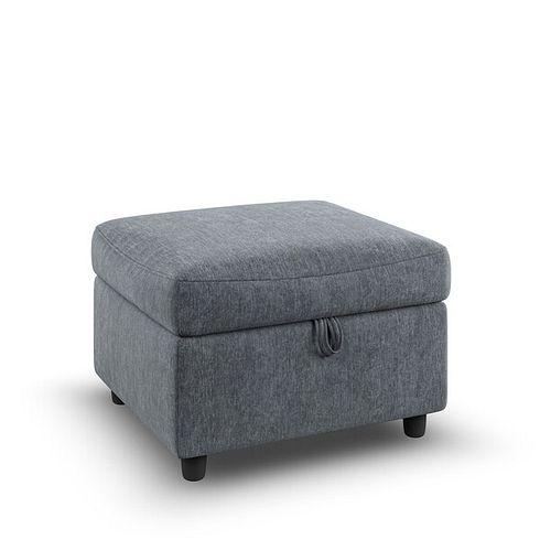 Hadley Footstool in Amigo Coal Fabric