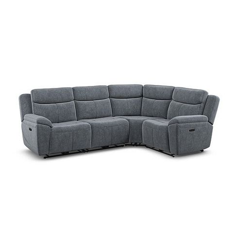 Hadley Left Hand Corner Electric Recliner Sofa with Power Headrests  in Amigo Coal Fabric