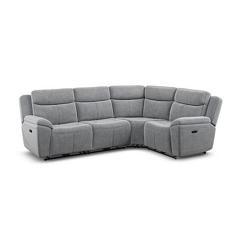 Hadley Left Hand Corner Electric Recliner Sofa with Power Headrests  in Amigo Granite Fabric