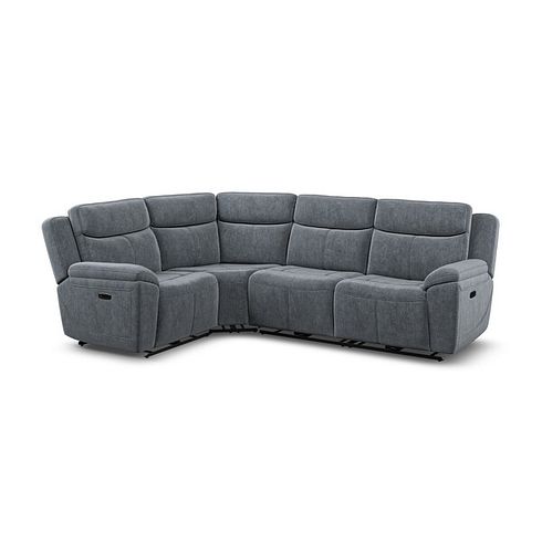 Hadley Right Hand Corner Electric Recliner Sofa with Power Headrests  in Amigo Coal Fabric