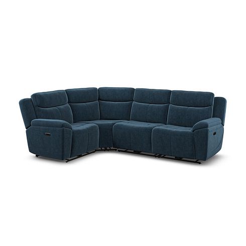 Hadley Right Hand Corner Electric Recliner Sofa with Power Headrests  in Amigo Navy Fabric
