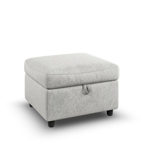 Hadley Storage Footstool in Amigo Dove Fabric