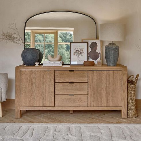 Highworth Natural Solid Oak Extra Large Sideboard
