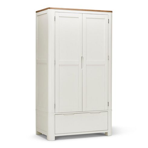 Hove Natural Oak and Painted Double Wardrobe