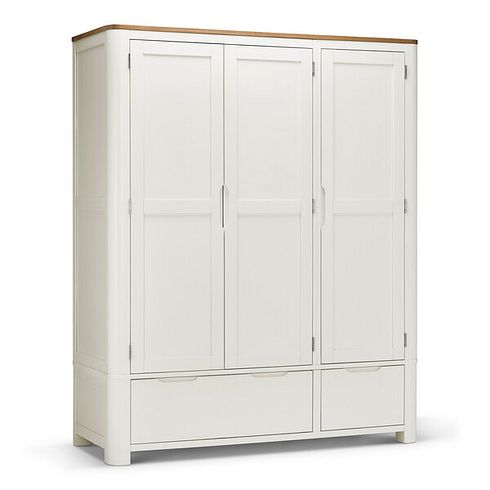 Hove Natural Oak and Painted Triple Wardrobe