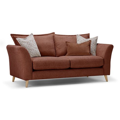Hoxley 3 Seater Sofa in Leo Rust fabric