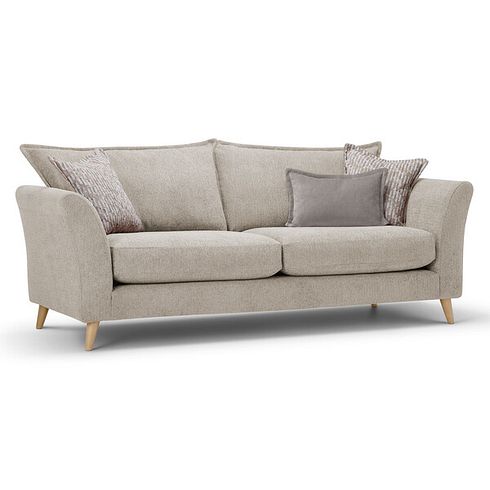 Hoxley 4 Seater Sofa in Leo Biscuit fabric